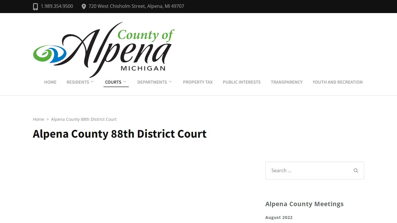 Alpena County 88th District Court - County of Alpena