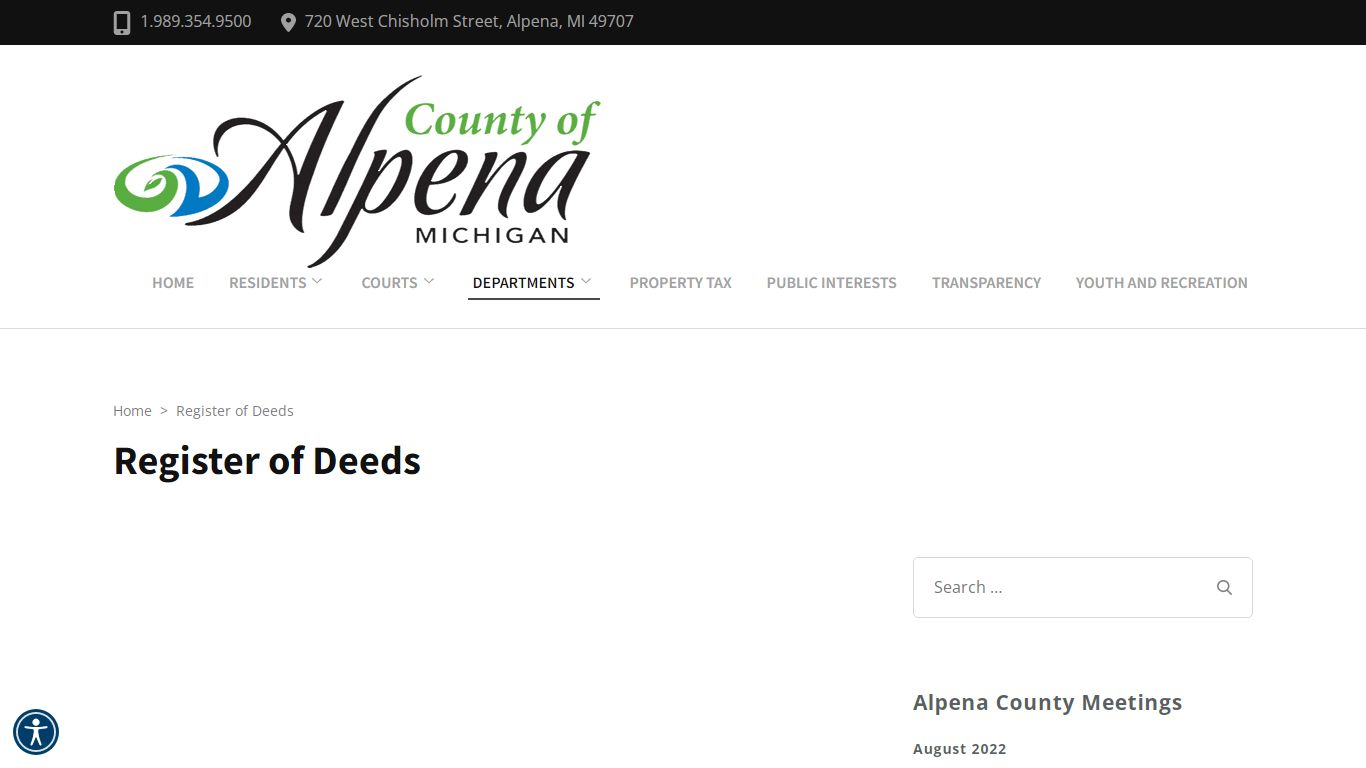 Alpena County Register of Deeds - County of Alpena